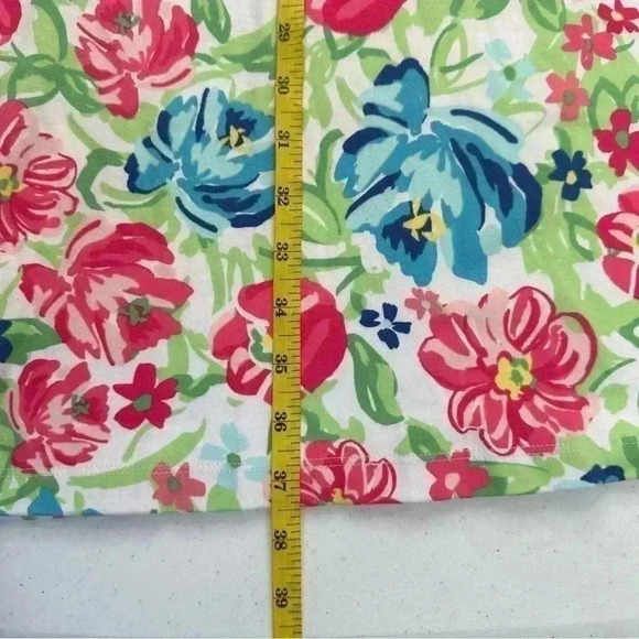 Talbots Petites Cotton Bright Floral Multicolor Knee Length Dress Size MP - Picture 7 of 10